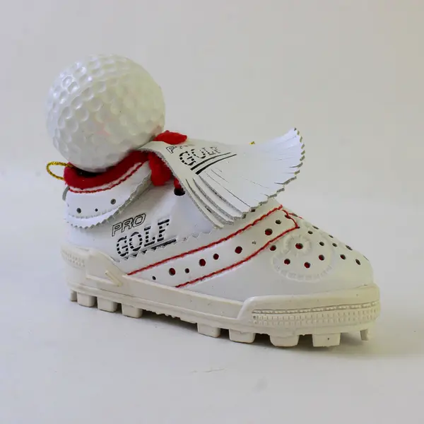 Lot of 5 Vintage Golf Shoe & Ball Christmas Ornaments - Collectible