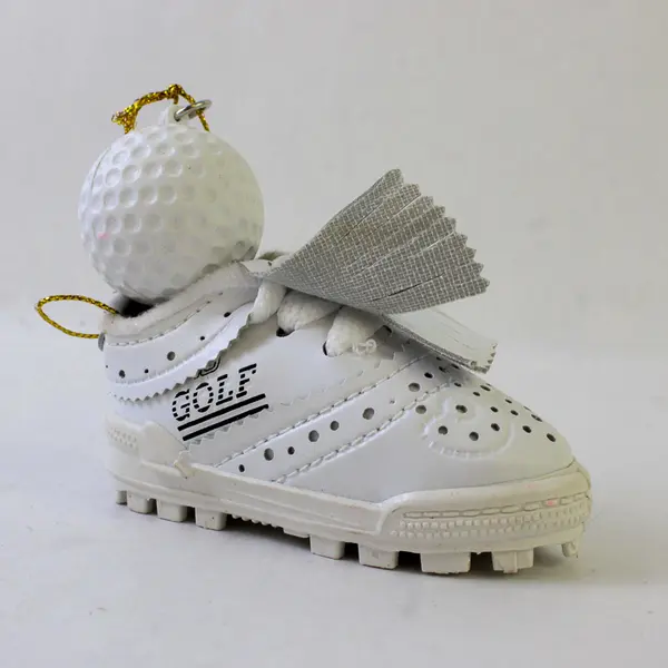 Lot of 5 Vintage Golf Shoe & Ball Christmas Ornaments - Collectible