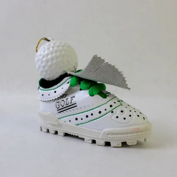 Lot of 5 Vintage Golf Shoe & Ball Christmas Ornaments - Collectible