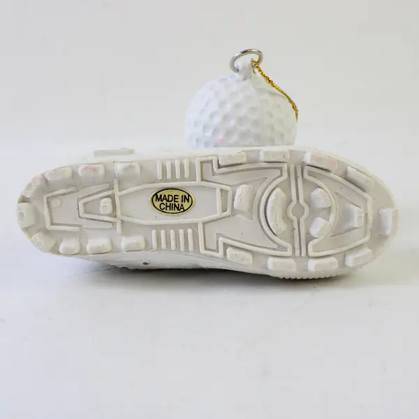 Lot of 5 Vintage Golf Shoe & Ball Christmas Ornaments - Collectible