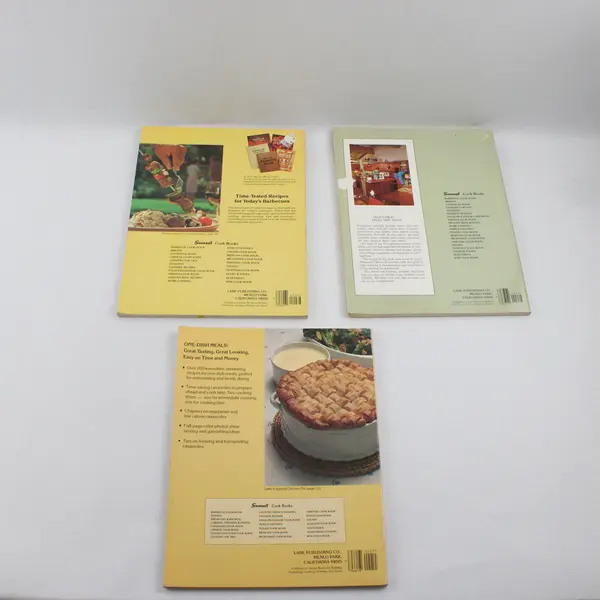 Lot of 3 Vintage Sunset Cookbooks 1979 to 1982 Paperback Good