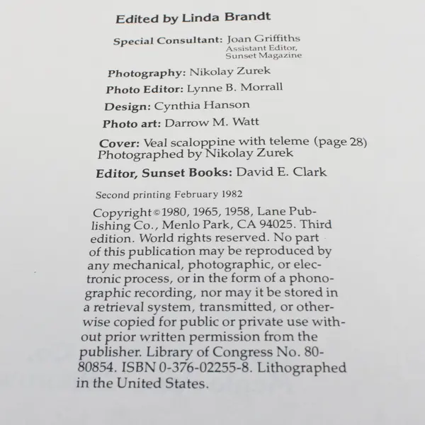 Lot of 3 Vintage Sunset Cookbooks 1979 to 1982 Paperback Good
