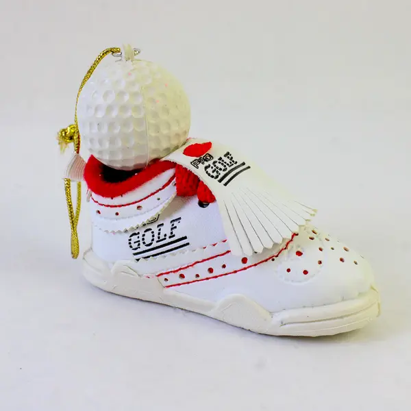 Lot of 4 Vintage Golf Shoe & Ball Christmas Ornaments - Collectible