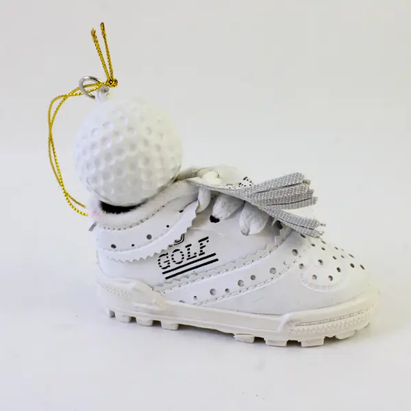 Lot of 4 Vintage Golf Shoe & Ball Christmas Ornaments - Collectible