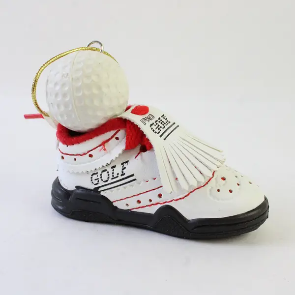 Lot of 4 Vintage Golf Shoe & Ball Christmas Ornaments - Collectible