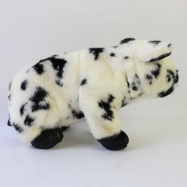Vintage 2004 Ty Beanie Baby Stubby Pig Black & White Spotted 7in No Tag