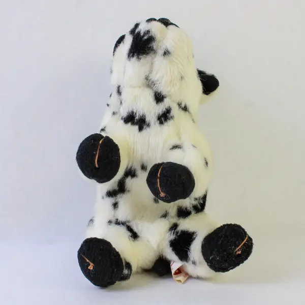Vintage 2004 Ty Beanie Baby Stubby Pig Black & White Spotted 7in No Tag