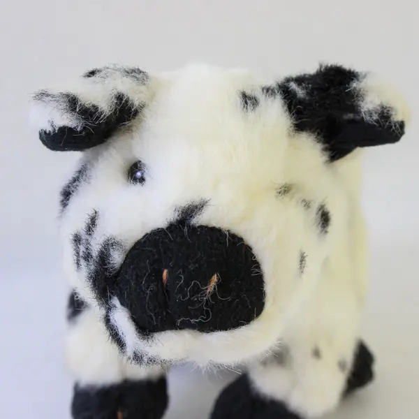 Vintage 2004 Ty Beanie Baby Stubby Pig Black & White Spotted 7in No Tag