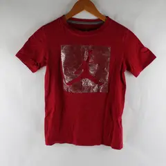Nike Air Jordan Boys M (10-12y) Red/Silver Jumpman Logo Graphic T-Shirt