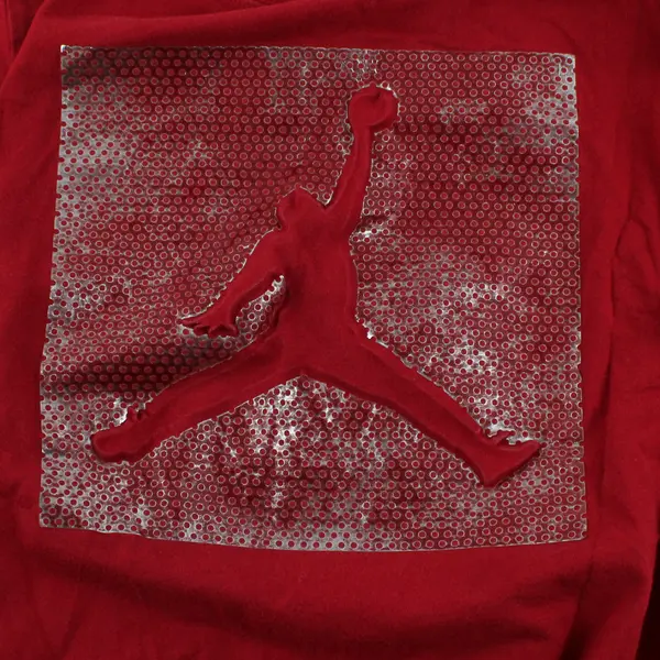 Nike Air Jordan Boys M (10-12y) Red/Silver Jumpman Logo Graphic T-Shirt