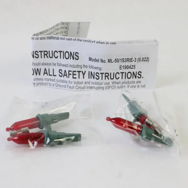 Lot of 2 Santa's Forest 50-Count Mini LED Red Lights Total 100