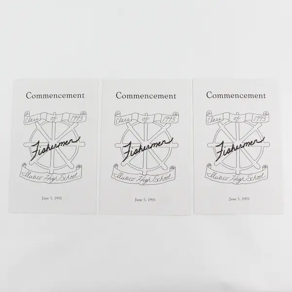Lot Of 3 Ilwaco High School 1993 Commencement Ilwaco Washington Programs