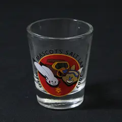 Hunter Clear Glass "Offici Mascots Salt Lake 2002" Printed Shot Glass 2.5"