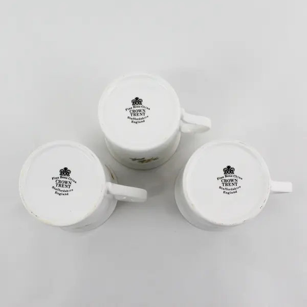 Lot of 3 Crown Trent October Chrysanthemum Coffee Mugs