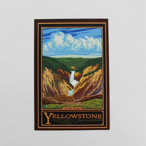 Lot Of 2 Yellowstone National Park Travel Stickers Old Faithful Artist Point 