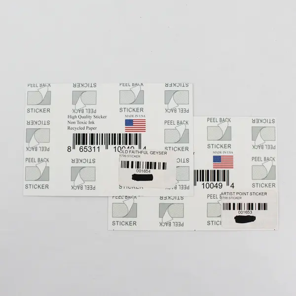 Lot Of 2 Yellowstone National Park Travel Stickers Old Faithful Artist Point 