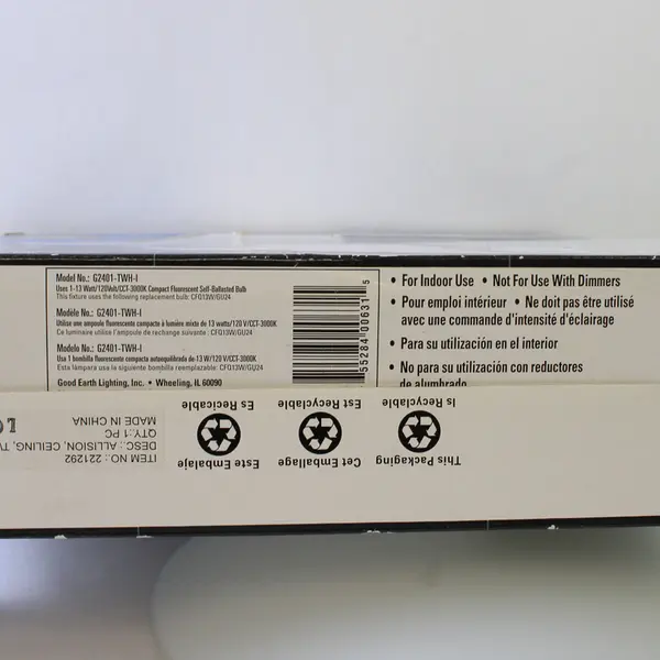 Good Earth Lighting 13.5in Modern Ceiling Fixture New Open Box