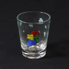 Unbranded Frosted Glass Ireland Printed W/ Crest Shot Glass 2.5" Tall