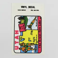 Vintage Utah State The Great Salt Lake Vinyl Decal Travel Sticker