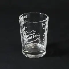 Collinsware Frosted Glass "Official Bar Measuring Glass" Shot Glass 3.25" Tall