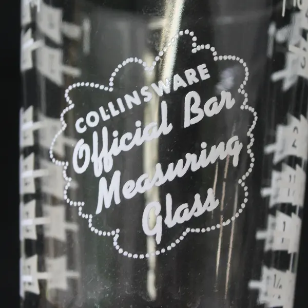 Collinsware Frosted Glass "Official Bar Measuring Glass" Shot Glass 3.25" Tall