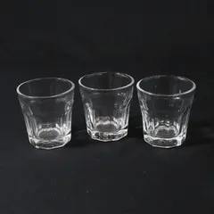 Lot Of 3 IKEA Matching Pokal Clear Glass Shot Glasses 2.25" Tall 21143