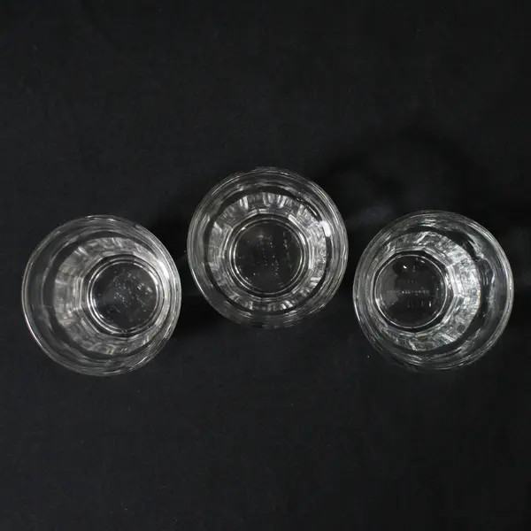 Lot Of 3 IKEA Matching Pokal Clear Glass Shot Glasses 2.25" Tall 21143