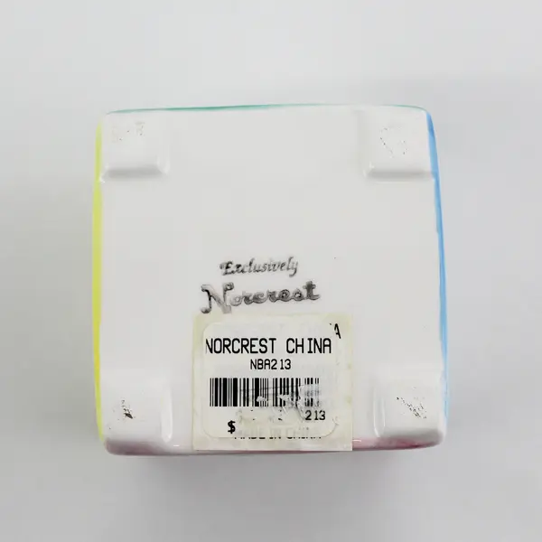 Vintage Norcrest Square BABY Alphabet Block Vase or Planter