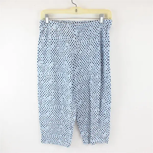 Lot of 2 Basic Editions Women's S Graphic Print Elastic Waist Capri Leggings