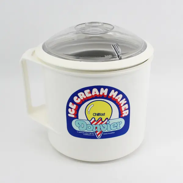 Donvier Chillfast 1 Qt Ice Cream Maker White Rim Vintage Open Box