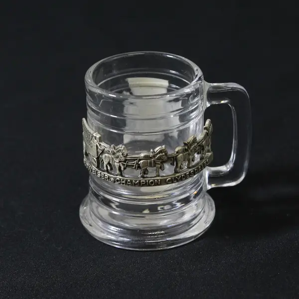 Budweiser Champion Clydesdales Shot Glass/Miniature Beer Mug 2.5" Tall