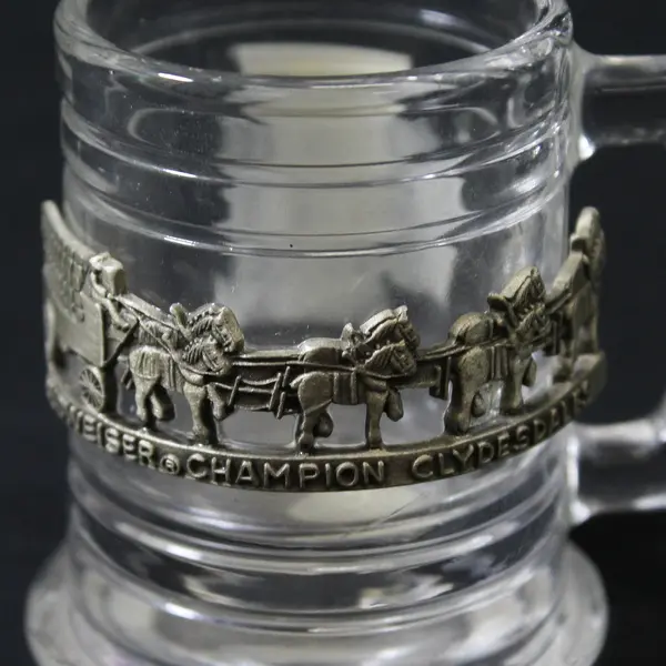 Budweiser Champion Clydesdales Shot Glass/Miniature Beer Mug 2.5" Tall