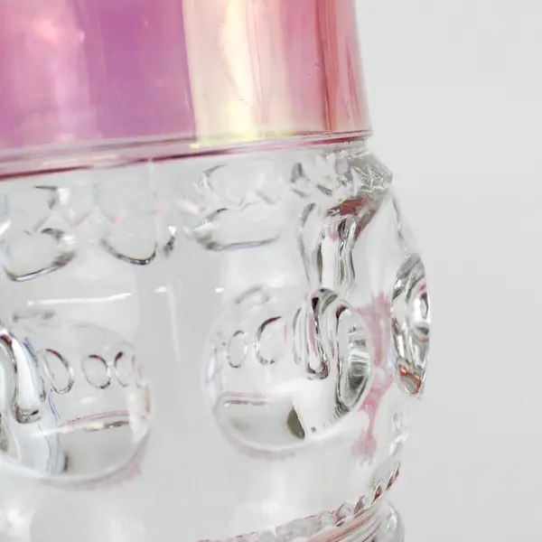 7 Vtg Tiffin-Franciscan Kings Crown 4" Tumblers Cranberry Flashed Top And Bottom