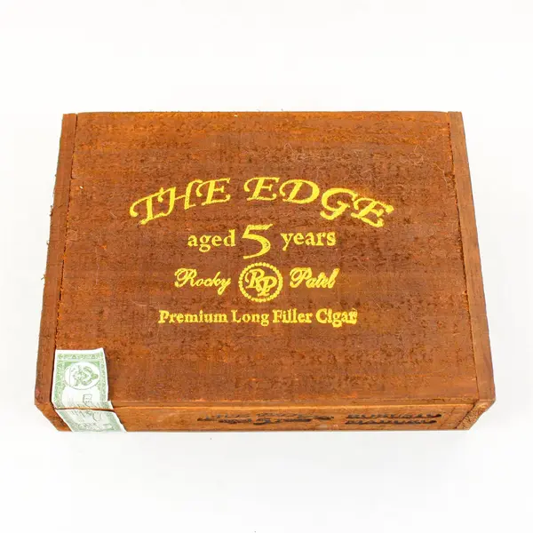Vintage Wooden The Edge Rocky Patel Empty Cigar Box