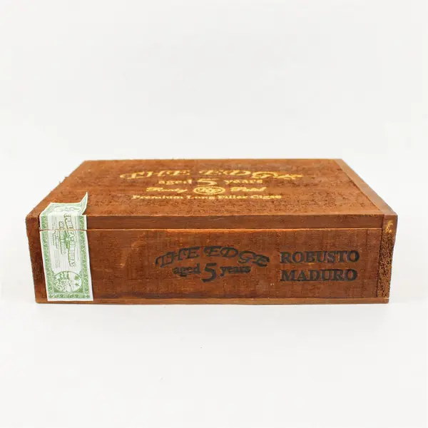 Vintage Wooden The Edge Rocky Patel Empty Cigar Box