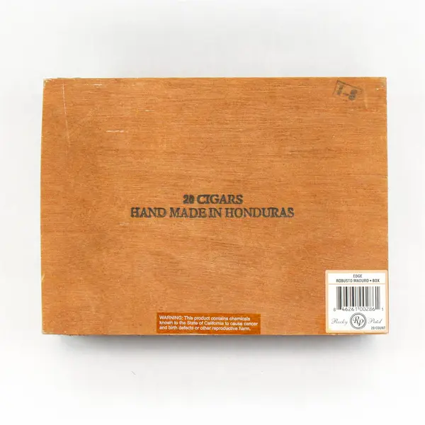 Vintage Wooden The Edge Rocky Patel Empty Cigar Box