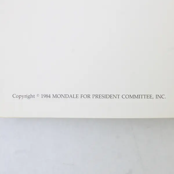 Vintage 1984 The Mondale Family Cookbook Joan Mondale PB Mondale for President 