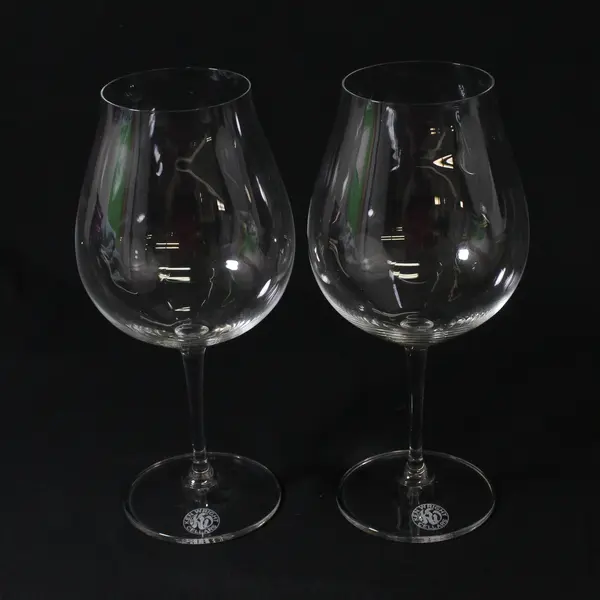 Lot Of 2 Ken Wright Cellars Matching Clear Glass Pinot Noir Wine Glasses 9.25"