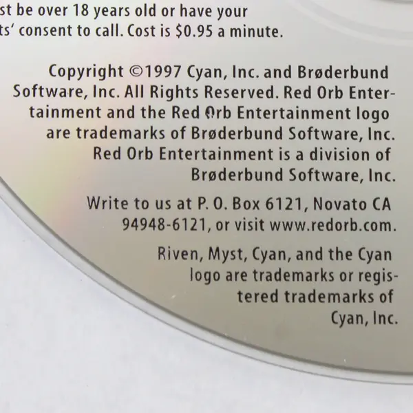Riven - The Sequel To Myst, 5-CD-Rom Boxed Set 1997