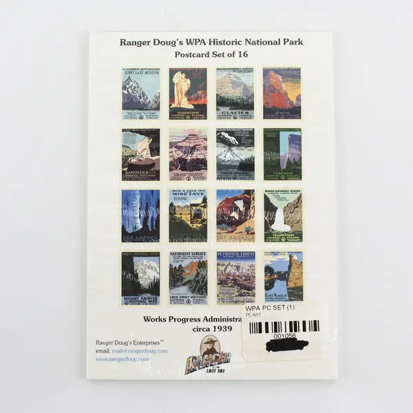 Ranger Doug WPA Historic National Park Postcard Set Of 16 New In Shrink Wrap