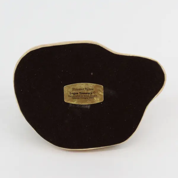 Logos Treasury Peasant House Resin Figurine 1992 Handcrafted In Bend Oregon