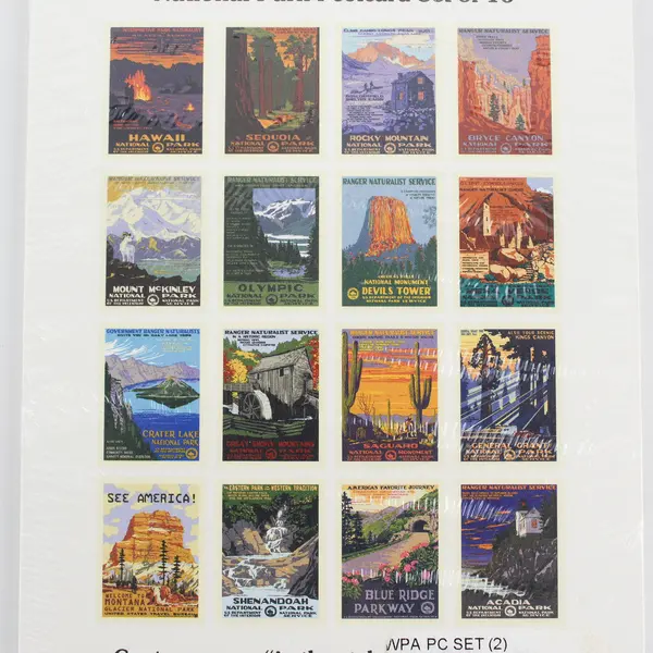 Ranger Doug WPA Style National Park Postcard Set Of 16 New In Shrink Wrap