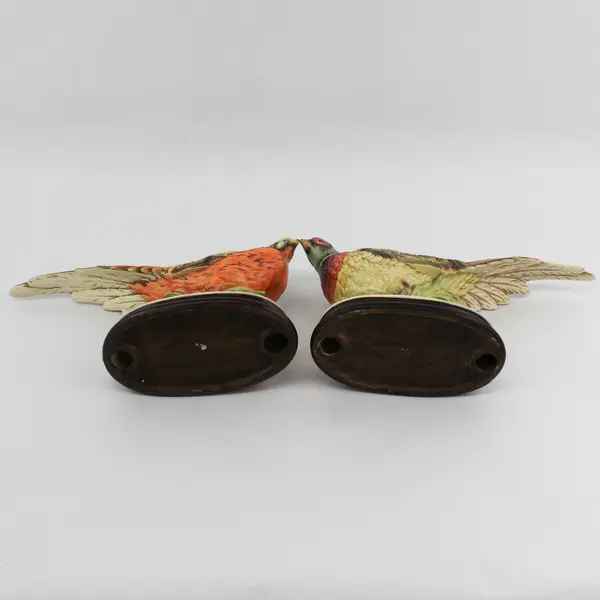 Set of 2 Vintage Ceramic Pheasant Figurines