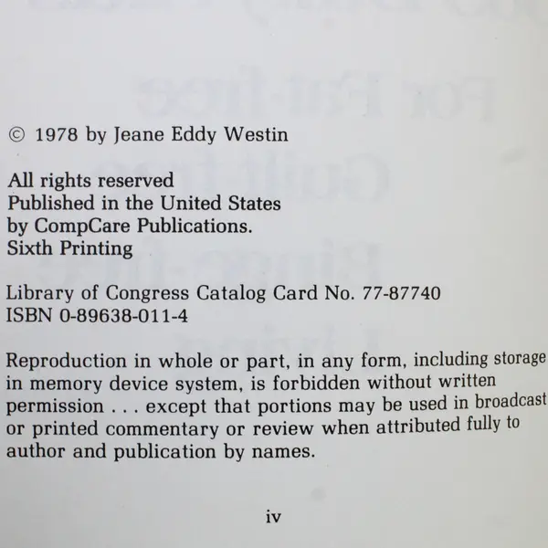 Vintage The Thin Book Jeane Eddy Westin 1978 Paperback Good Condition