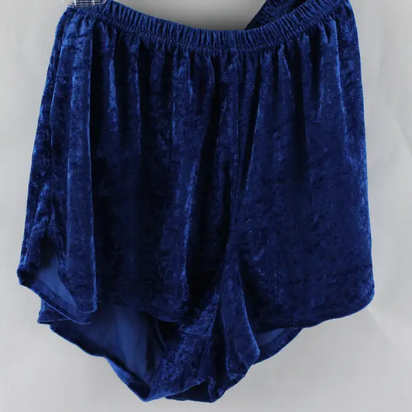 Avon Intimates Women's M Royal Blue Crushed Velvet Sleep Shorts