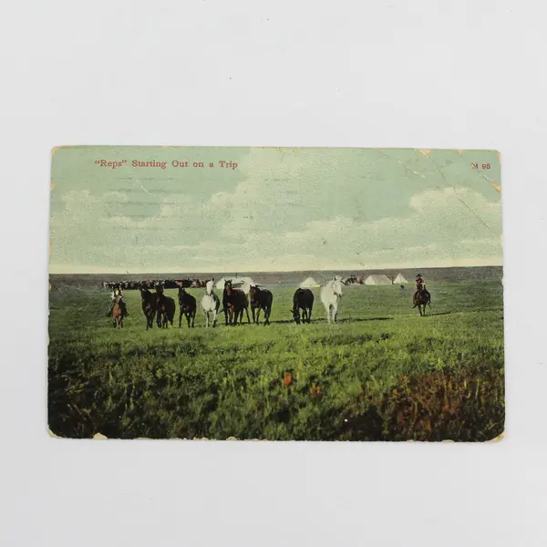 Reps Starting Out On A Trip Postcard Pendleton To Astoria Oregon Finnish Message