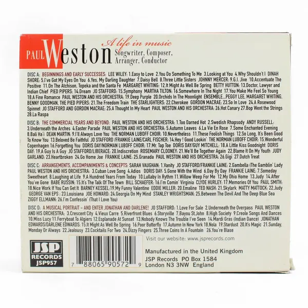 A Life In Music By Paul Weston 4-CD Box Set 2008