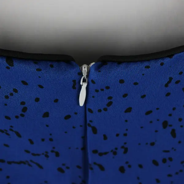 NWT Splash 2Xtremz Women's L Black/Blue Hidden Zipper Sleeveless Shift Dress