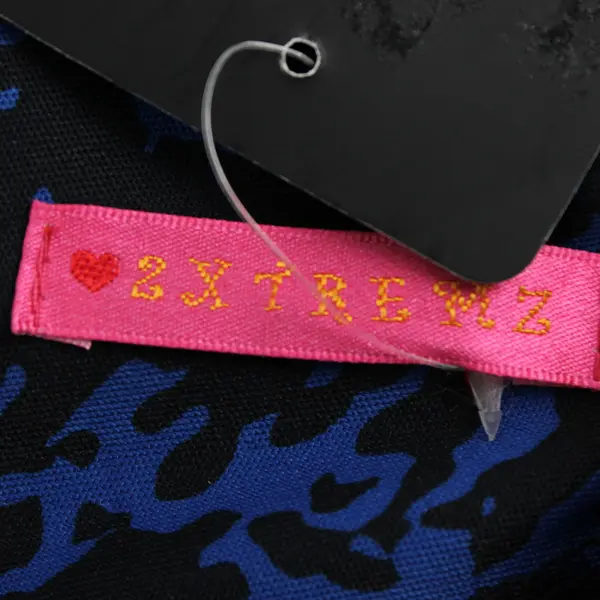 NWT Splash 2Xtremz Women's L Black/Blue Hidden Zipper Sleeveless Shift Dress