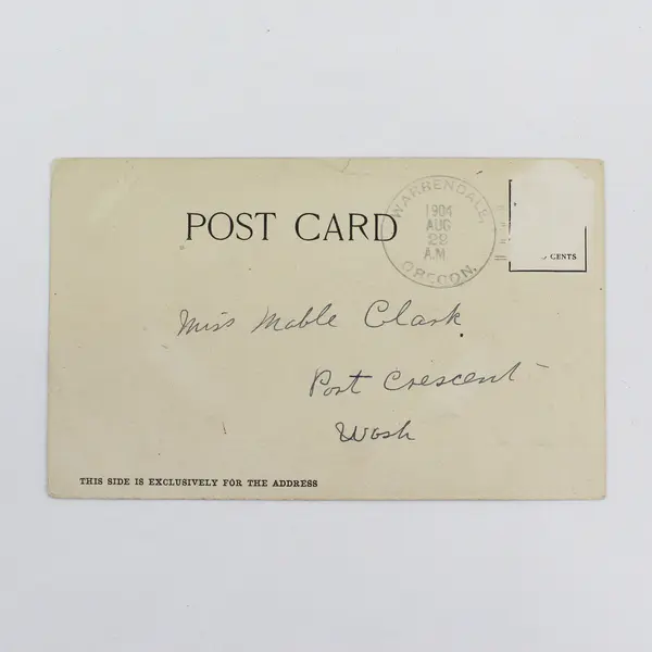Custom House Portland Oregon Color Litho Postcard 1904 Warrendale OR Postmark